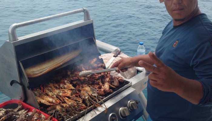 BBQ onthe boat